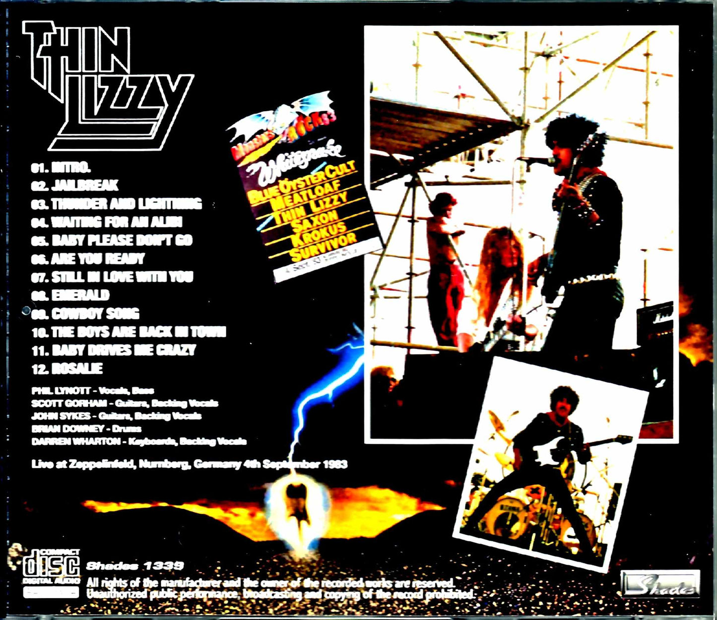 Thin Lizzy/Germany 9.4.1983 1st Gen Master Tape