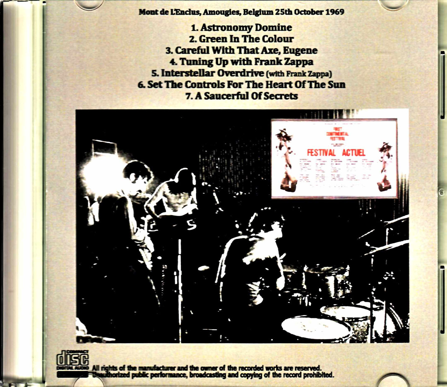 Pink Floyd/Belgium 1969 Unprocessed Master