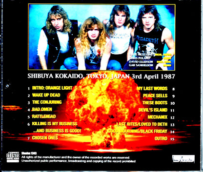 Megadeth/Tokyo,Japan 4.3.1987