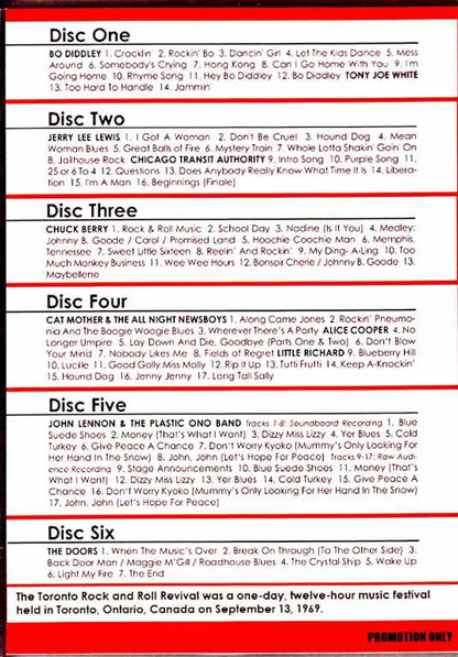Various Artists Bo Diddley,Chuck Berry,Little Richard,John Lennon,Doors/Toronto Rock and Roll Revival 1969 Canada 1969