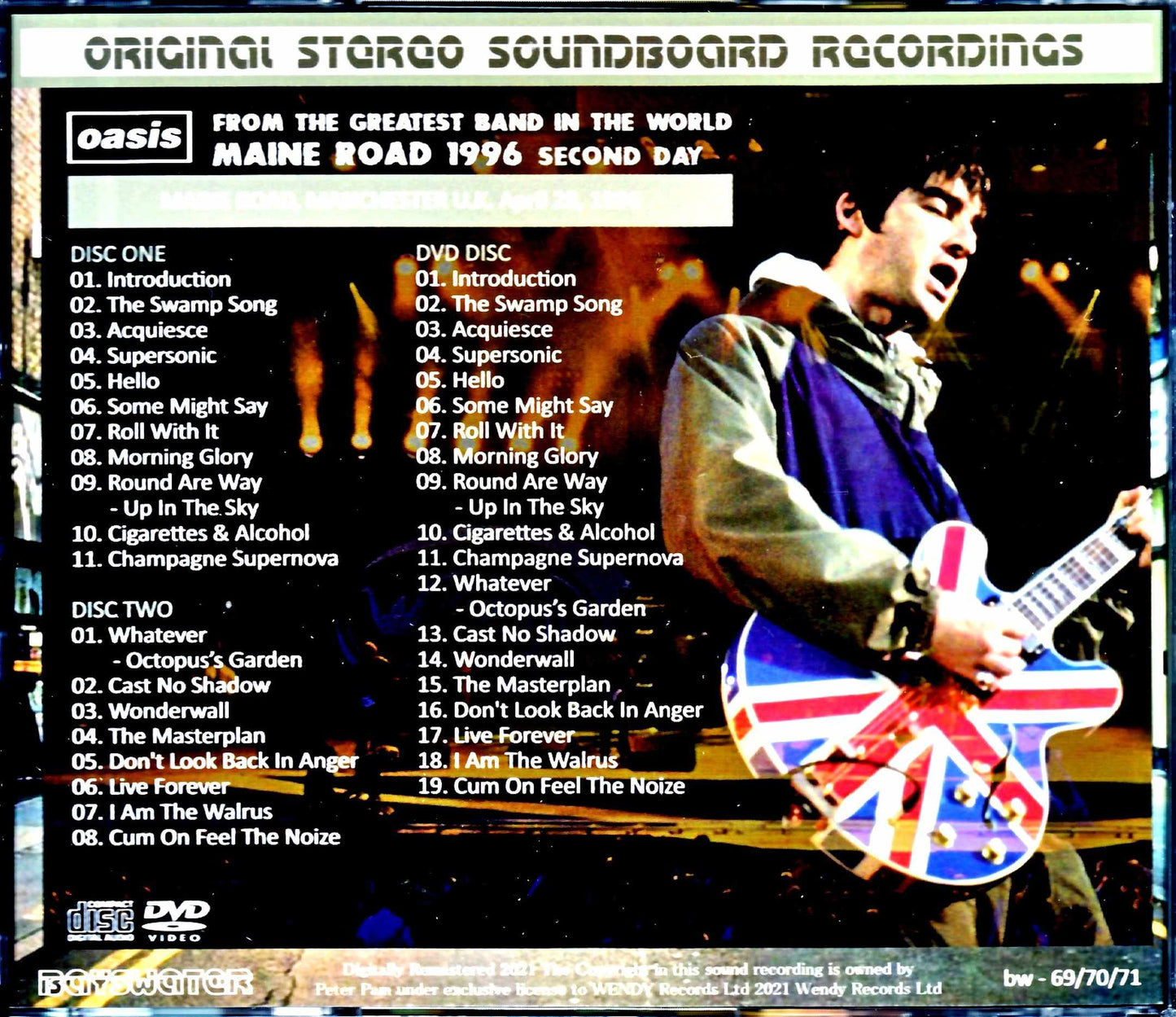 Oasis/England,UK 4.28.1996 S & V Complete