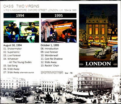 In-store live at Oasis/Virgin Megastore 1994 & 1995