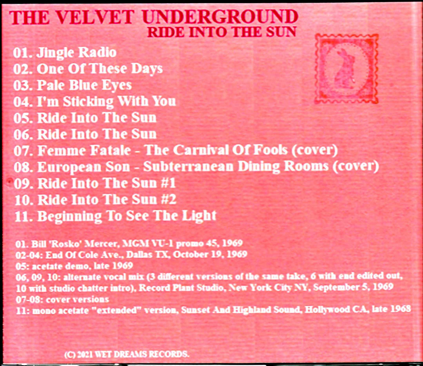 Velvet Underground/Promo,Demos,Alternate Takes Rare Take Compile