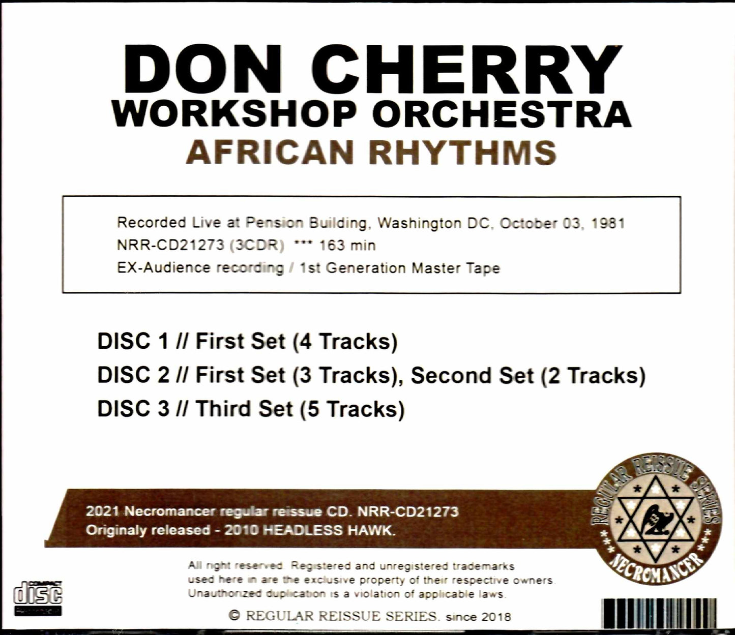 Don Cherry Workshop Orchestra/WA, USA 1981