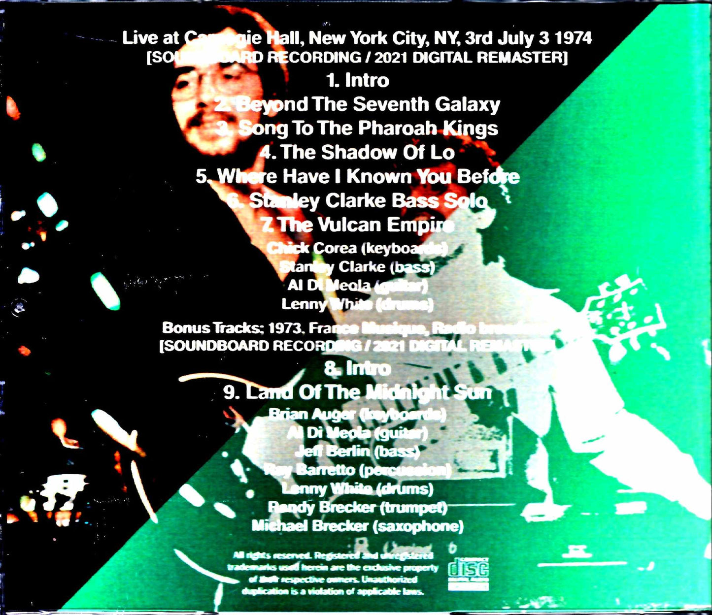 Return to Forever/NY,USA 1974 2021 Digital Remaster