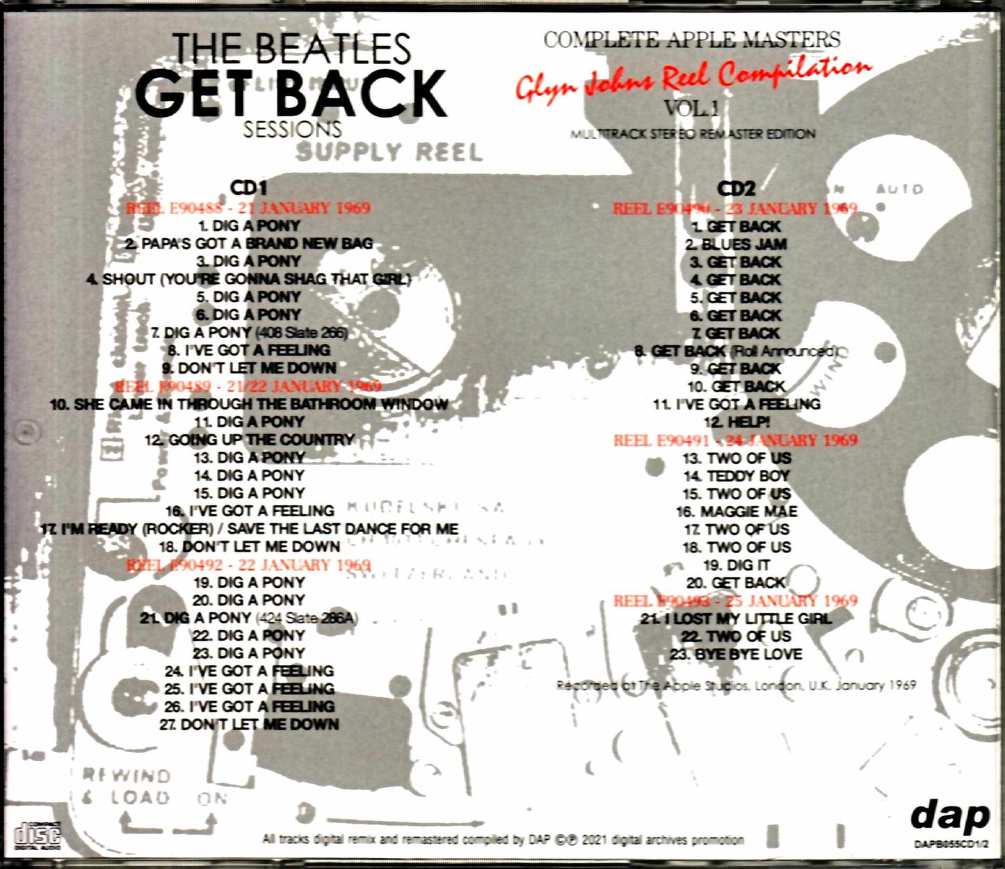 Beatles/Get Back Session Glyn Johns Reel Compilation Vol.1