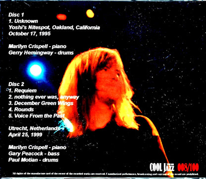 Marilyn Crispell with Gerry Hemingway,Gary Peacock,Paul Motian/CA,USA 1995 & more