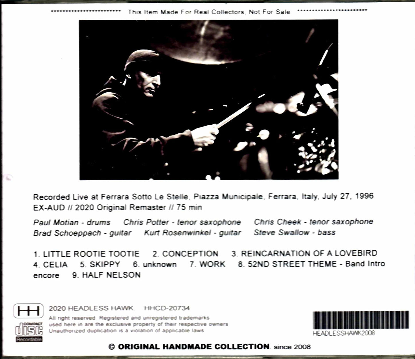 Paul Motian Electric Bebop band,Chris Potter/Italy 1996