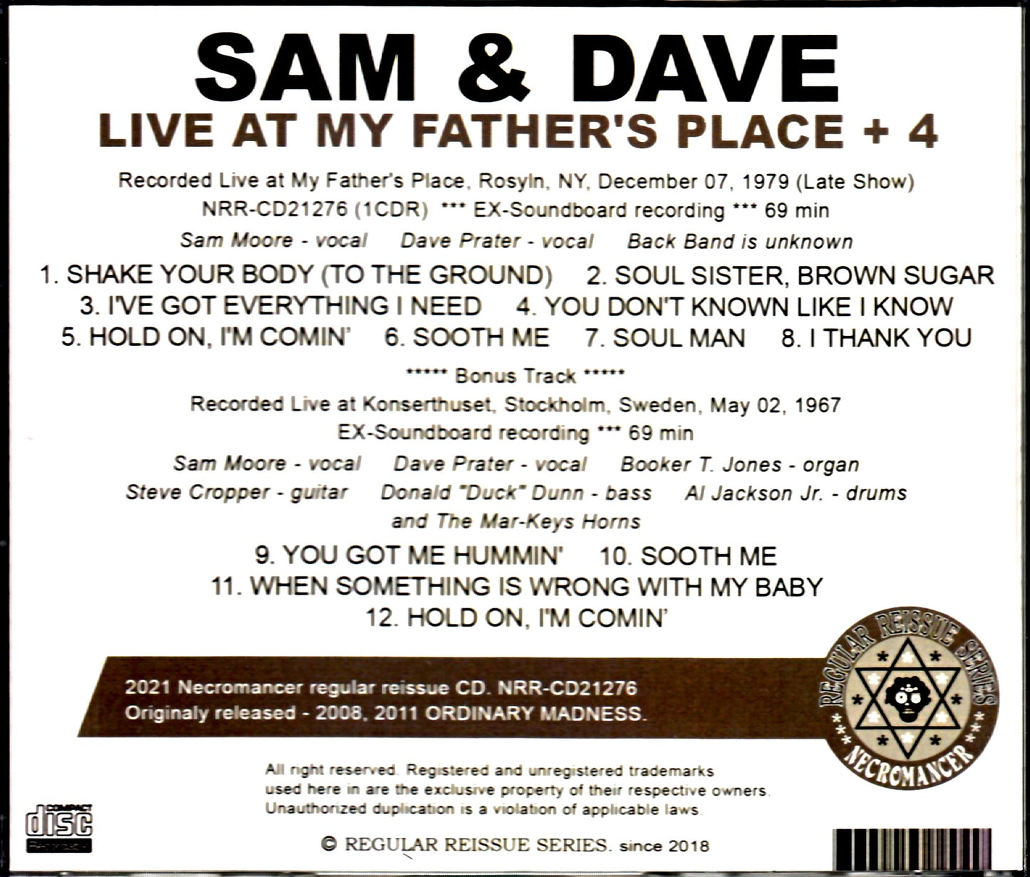 Sam & Dave/NY,USA 1979 Late Show & more