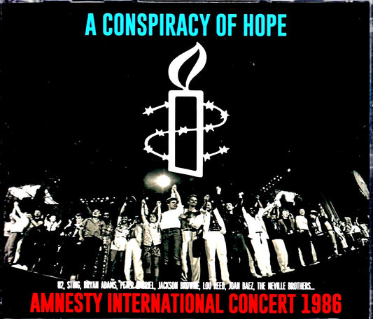 Various Artists Sting, U2, Bryan Adams, Lou Reed, Peter Gabriel, Jackson Browne/Amnesty International Benefit Concert CA, USA 1986