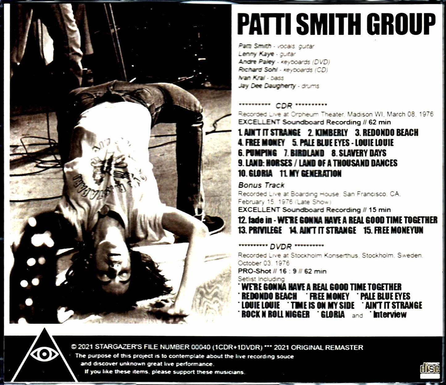 Patti Smith Group/WI, USA 1976 & more