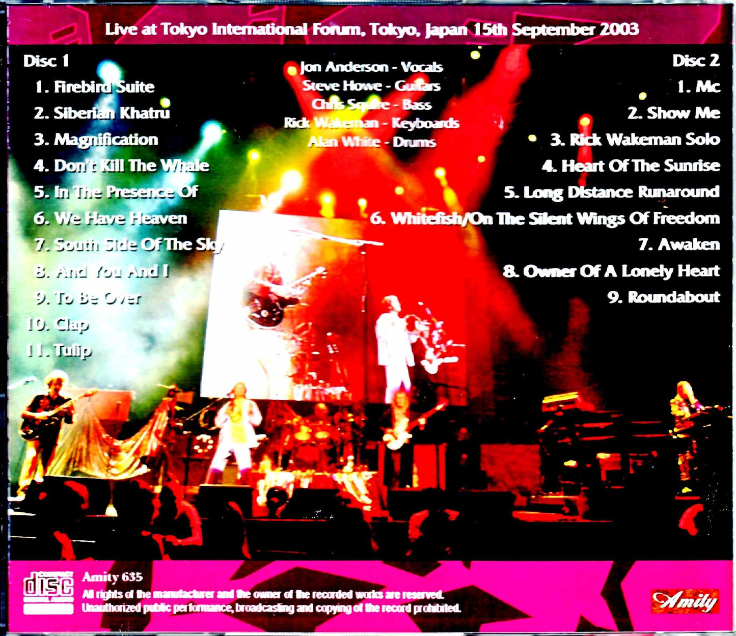 Yes/Tokyo,Japan 9.25.2003