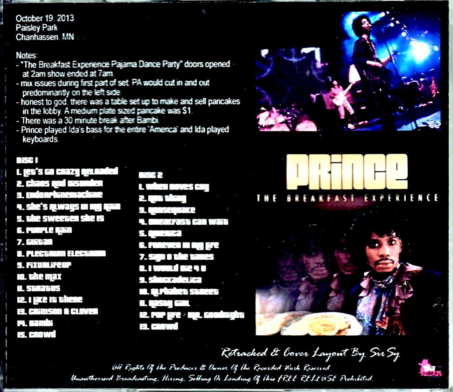 Prince 3rdeyegirl/MN,USA 10.19.2013 & more