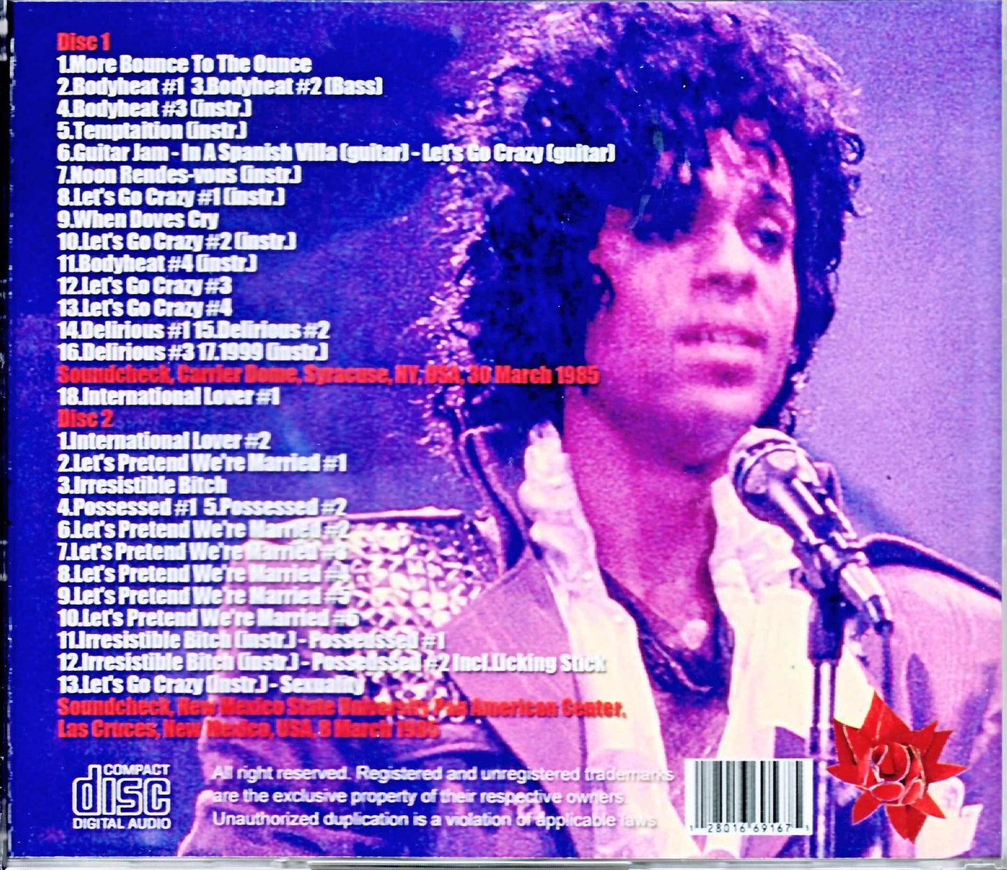 Prince and the Revolution/NM,USA 1985 & more Soundcheck