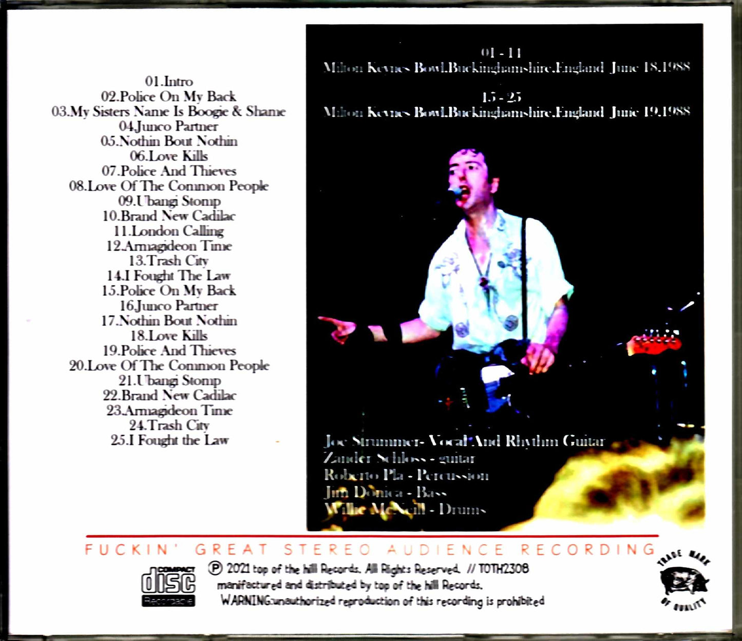 Joe Strummer/England,UK 1988 2Days Complete