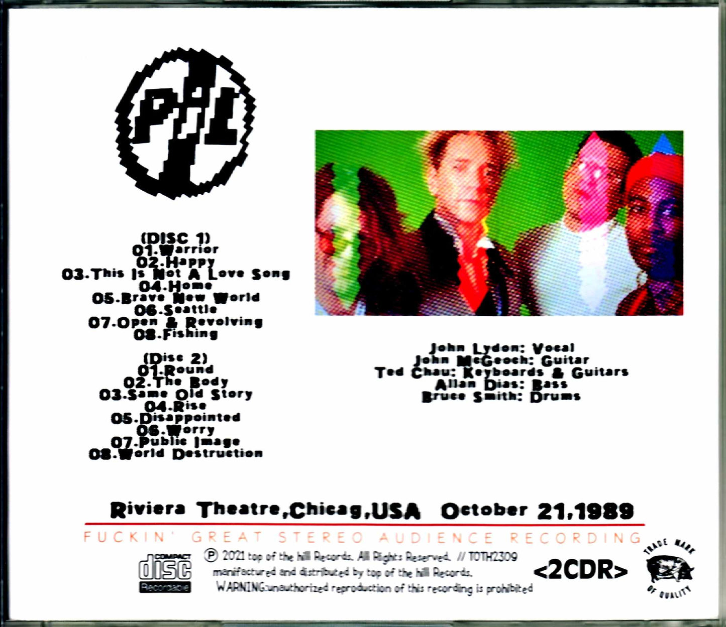 P.I.L Public Image Limited/IL,USA 1989 Complete