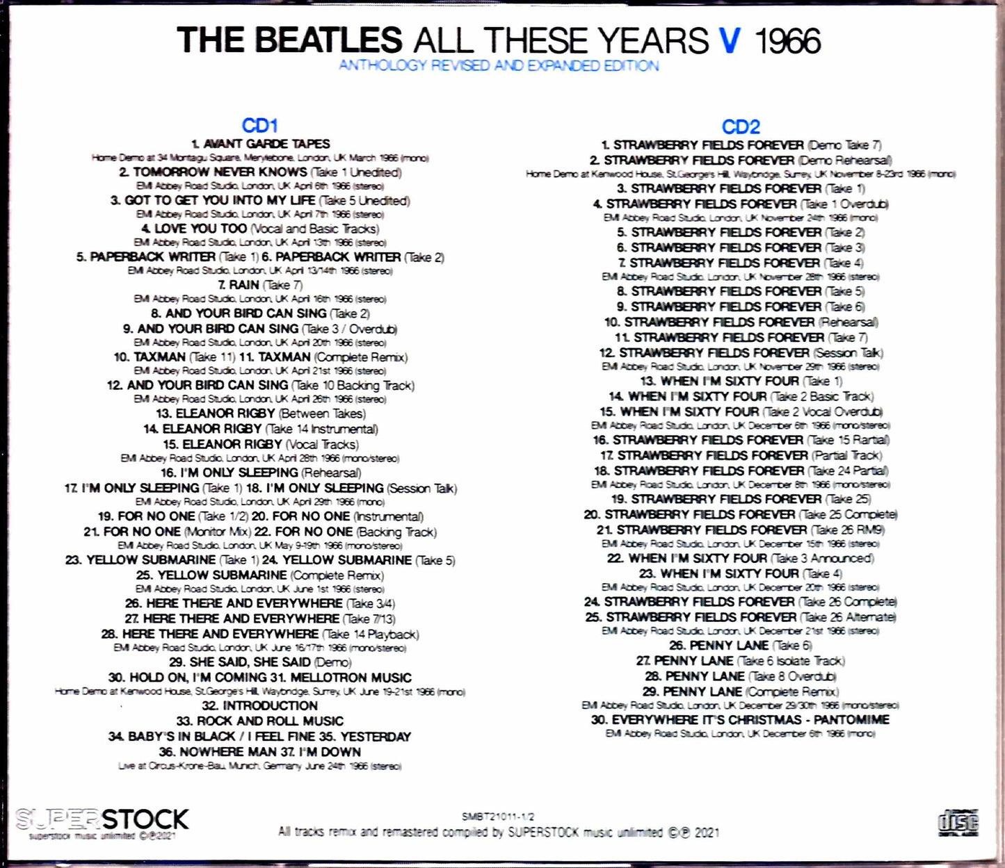 Beatles/Anthology Revised and Expanded Edition 1966