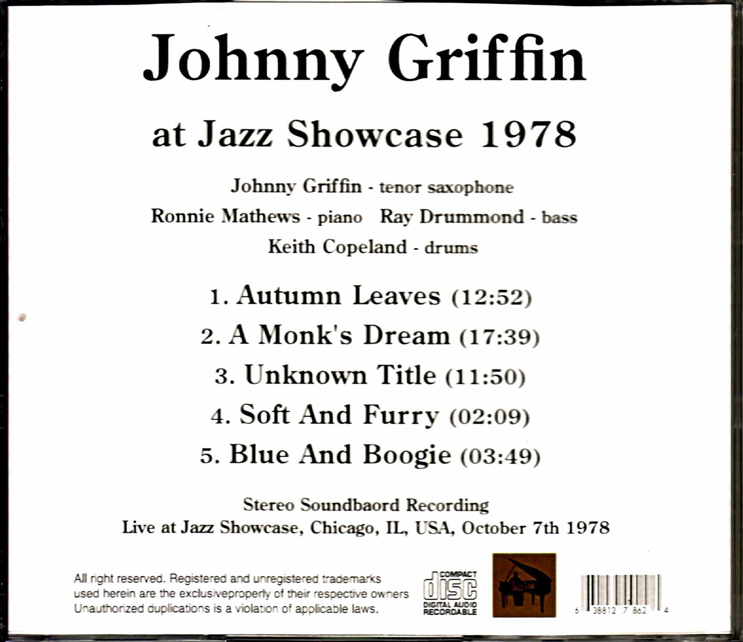 Johnny Griffin/IL, USA 1978