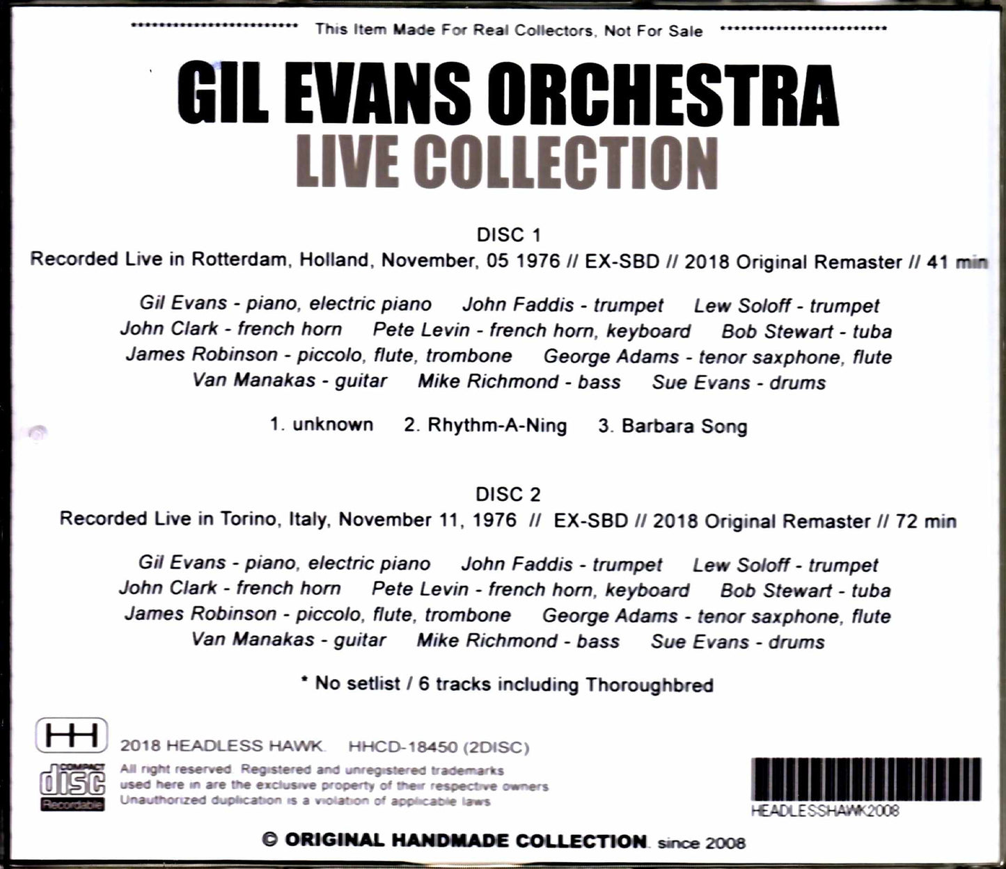 Gil Evans Orchestra/Holland 1976 & more