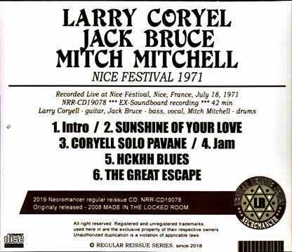 Larry Coryell, Jack Bruce, Mitch Mitchell/France 1971