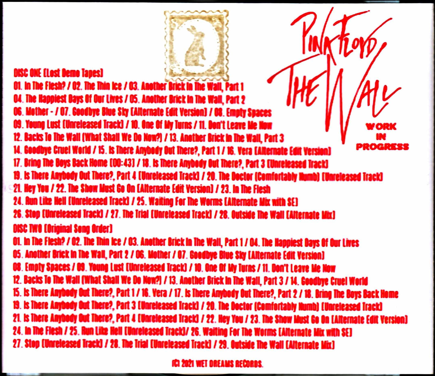 Pink Floyd/The Wall Demo Collection