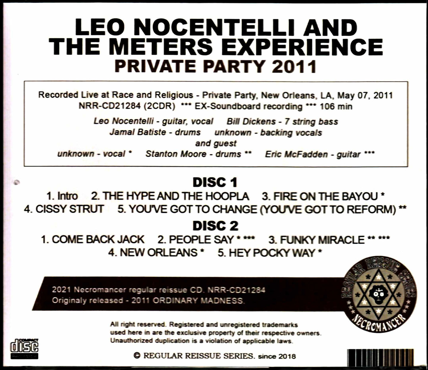 Leo Nocentelli/LA,USA 2011