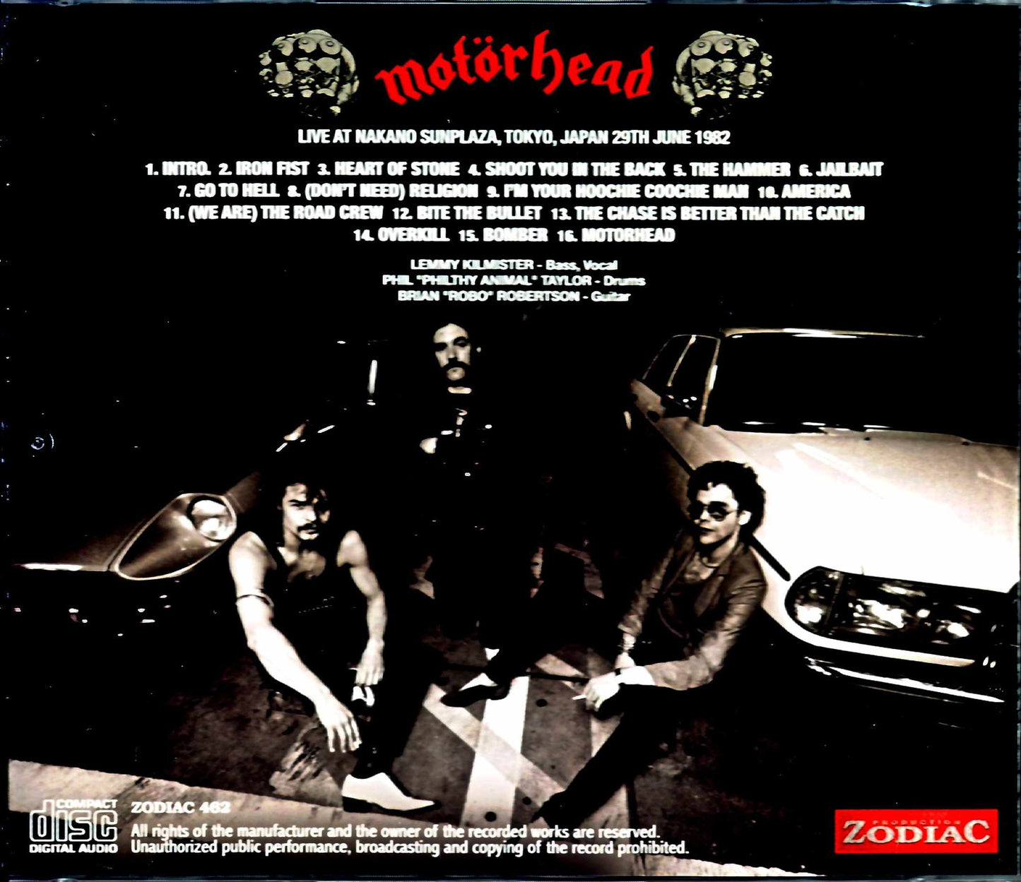 Motorhead/Tokyo,Japan 6.29.1982