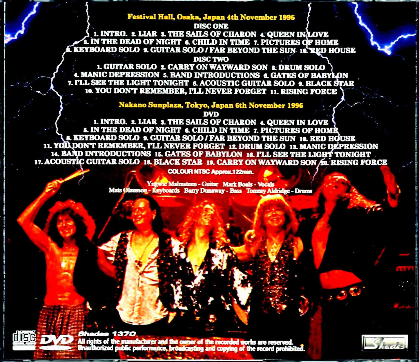 Yngwie Malmsteen/Osaka,Japan 1996 & more