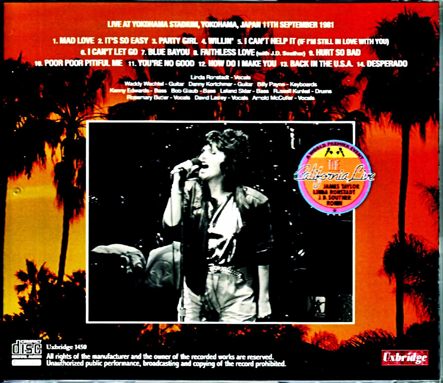 Linda Ronstadt/Kanagawa,Japan 1981 New Master