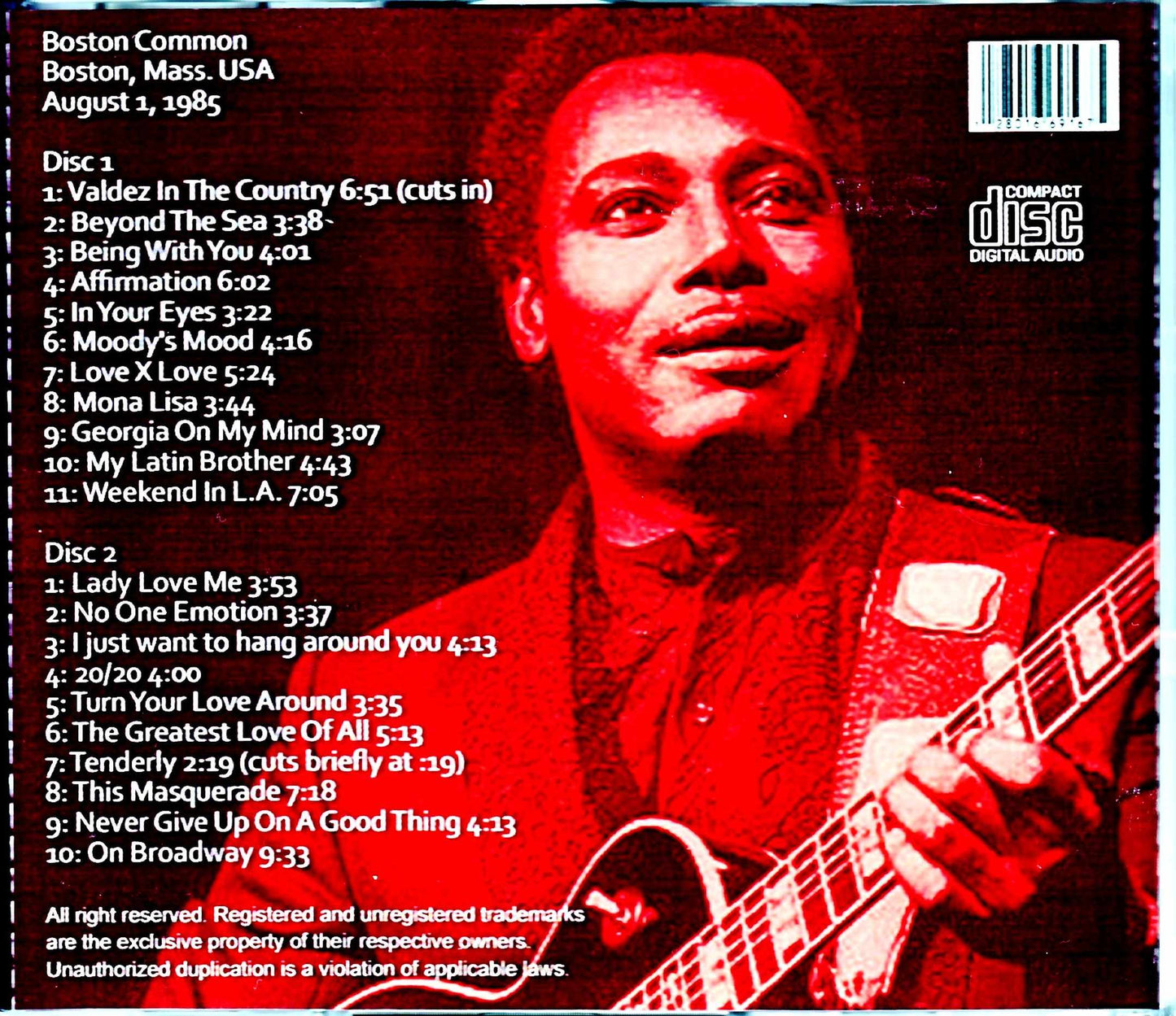 George Benson/MA, USA 1985