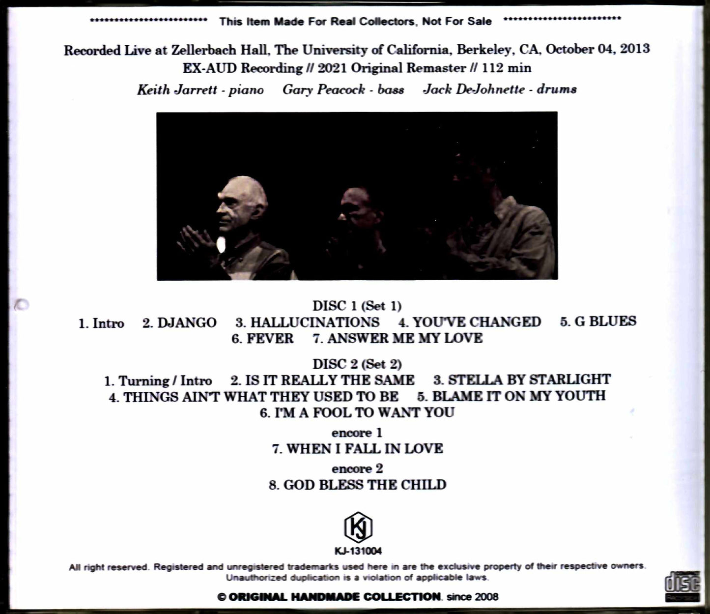 Keith Jarrett Trio/CA,USA 2013