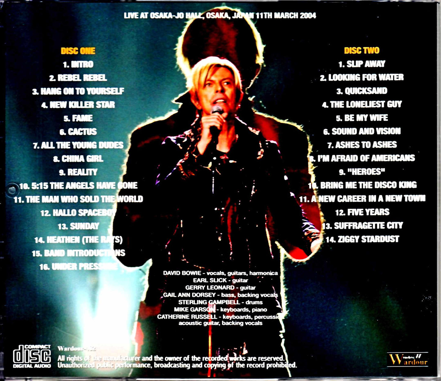 David Bowie/Osaka,Japan 2004 Upgrade