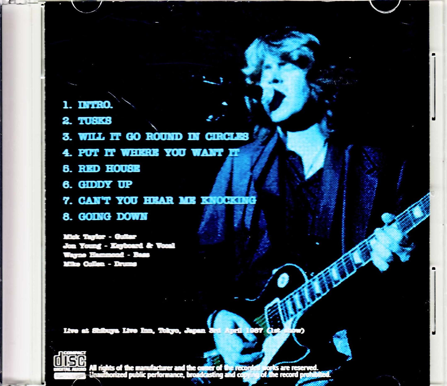 Mick Taylor/Tokyo,Japan 4.3.1987 1st Show