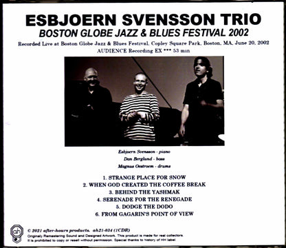 Esbjoern Svensson Trio/MA,USA 2002