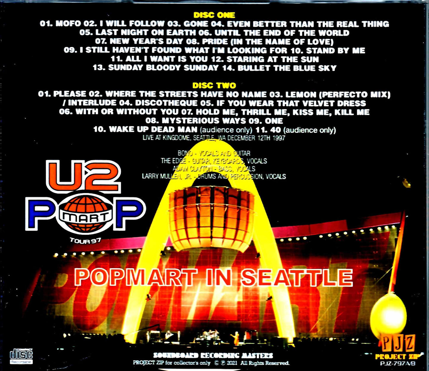 U2/WA, USA 1997 Matrix Sound Edition