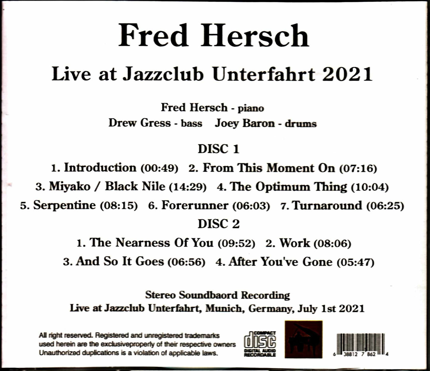 Fred Hersch/Germany 2021