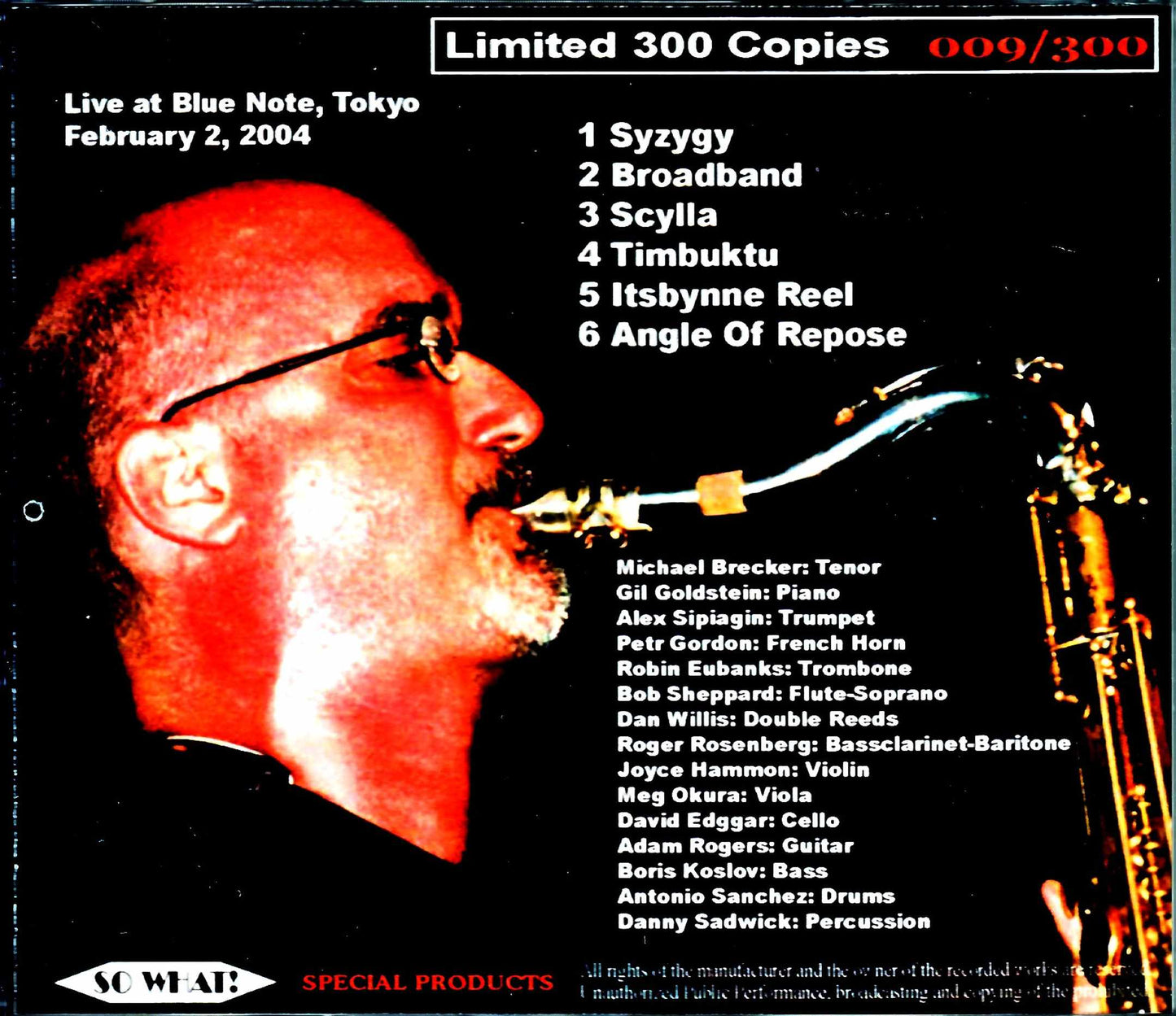 Michael Brecker Quindectet/Tokyo,Japan 2004