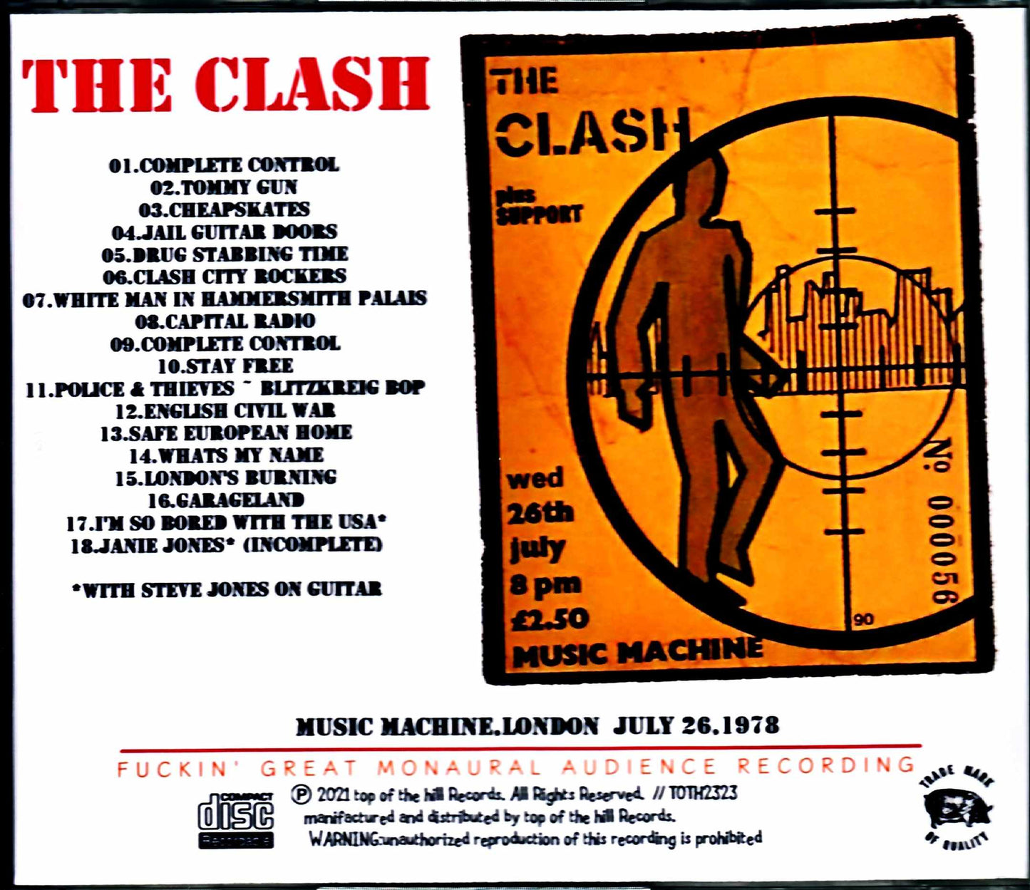 Clash/London,UK 7.26.1978