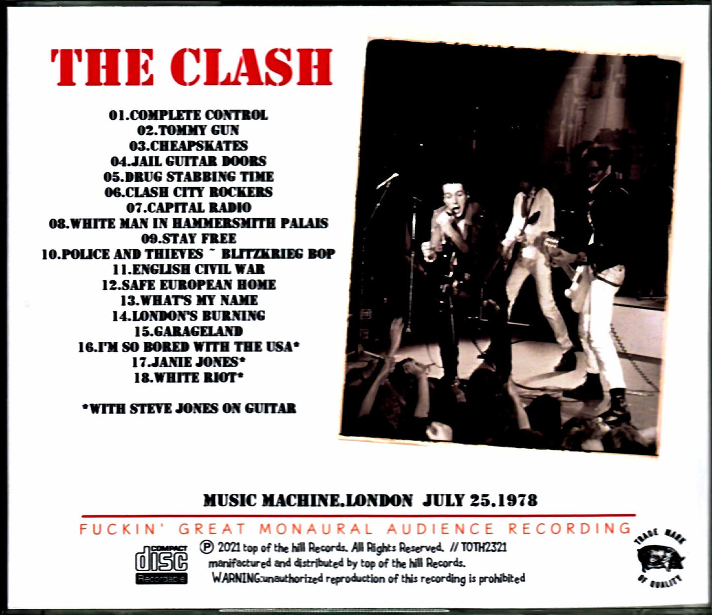 Clash/London,UK 7.25.1978