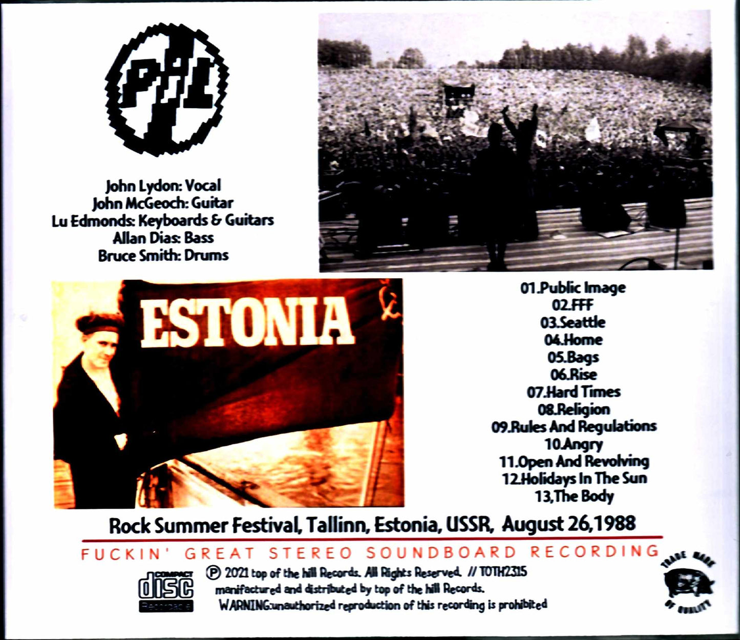 P.I.L. Public Image Limited/Estonia,USSR 1988 Upgrade