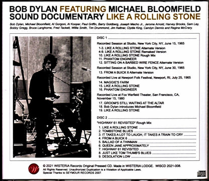 Bob Dylan, Michael Bloomfield/Unreleased Studio Sessions, Alternate Take and Rare Live