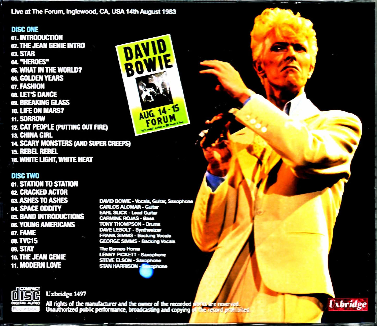 David Bowie/CA,USA 8.14.1983