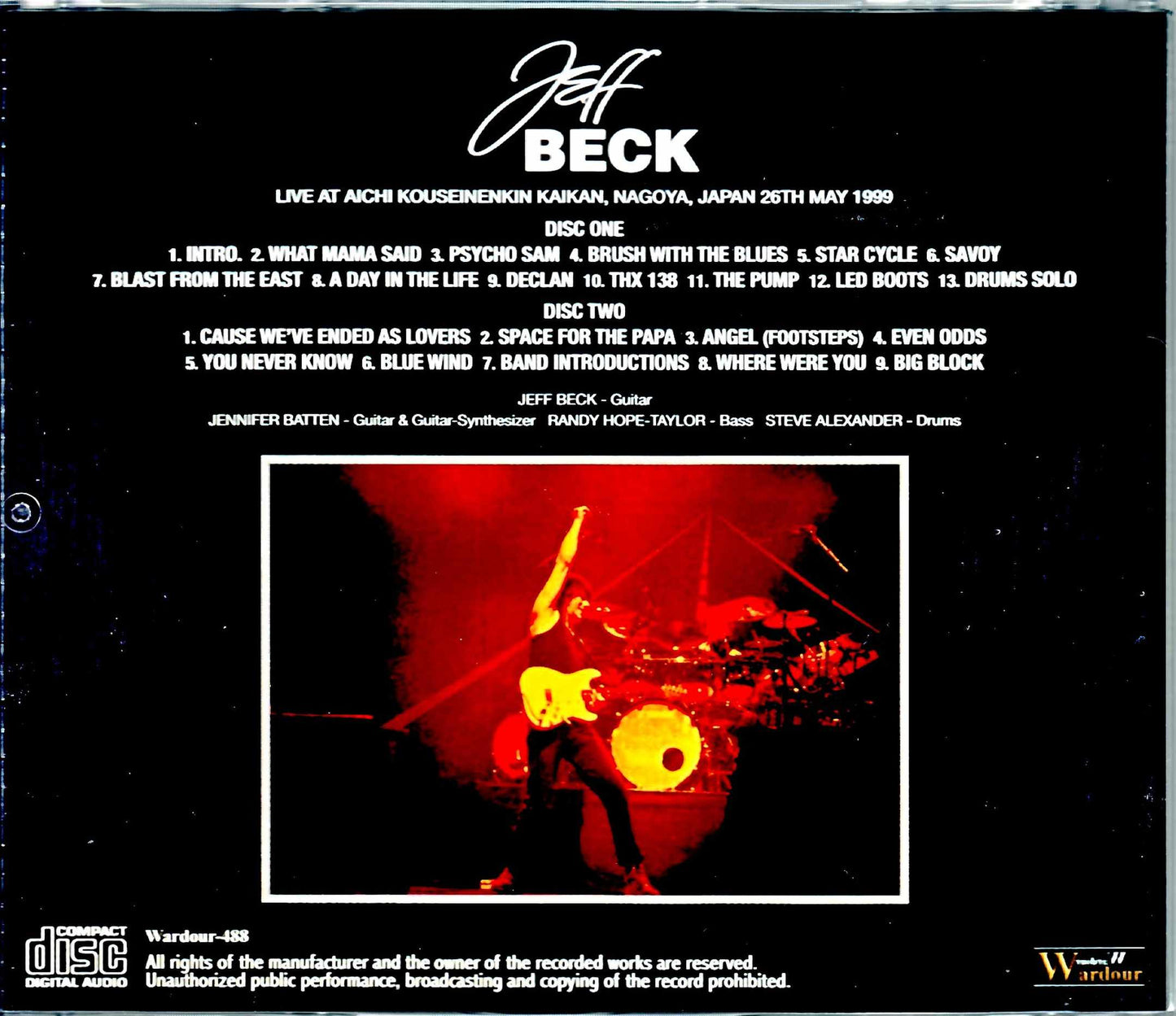 Jeff Beck/Aichi,Japan 1999 DAT Master