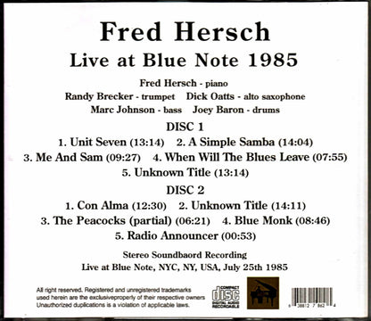 Fred Hersch,Randy Brecker/NY,USA 1985