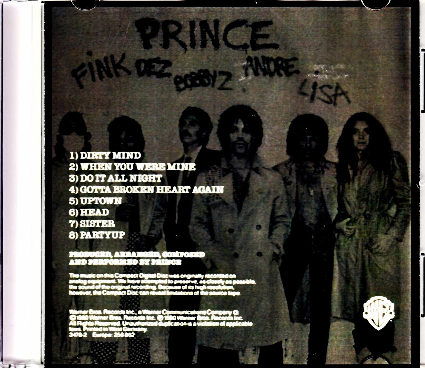 Prince/Dirty Mind Original German CD