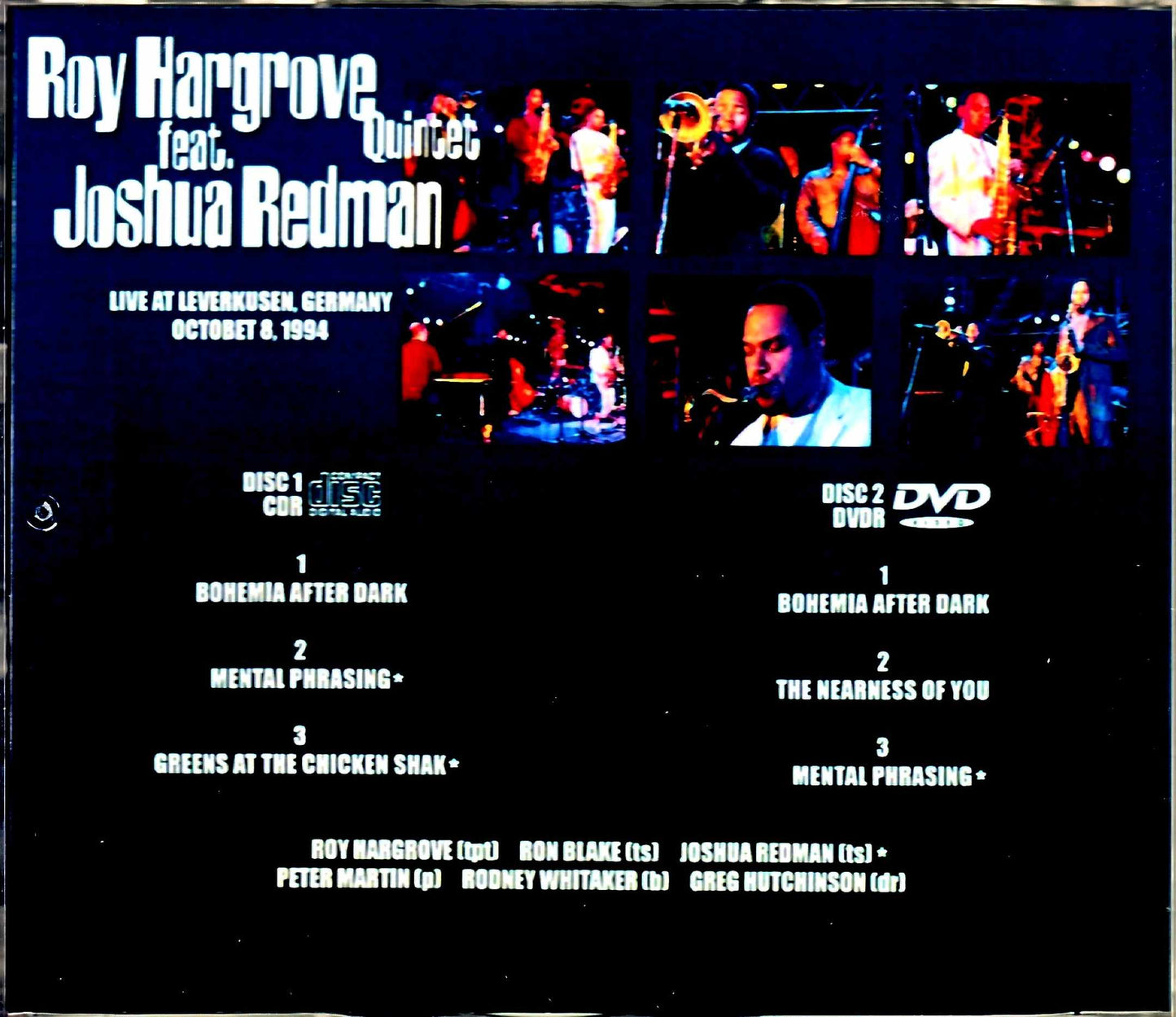 Roy Hargrove Quintet Joshua Redman/Germany 1994 S & V