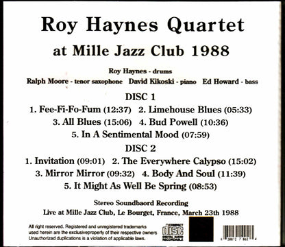 Roy Haynes Quartet/France 1988 Complete