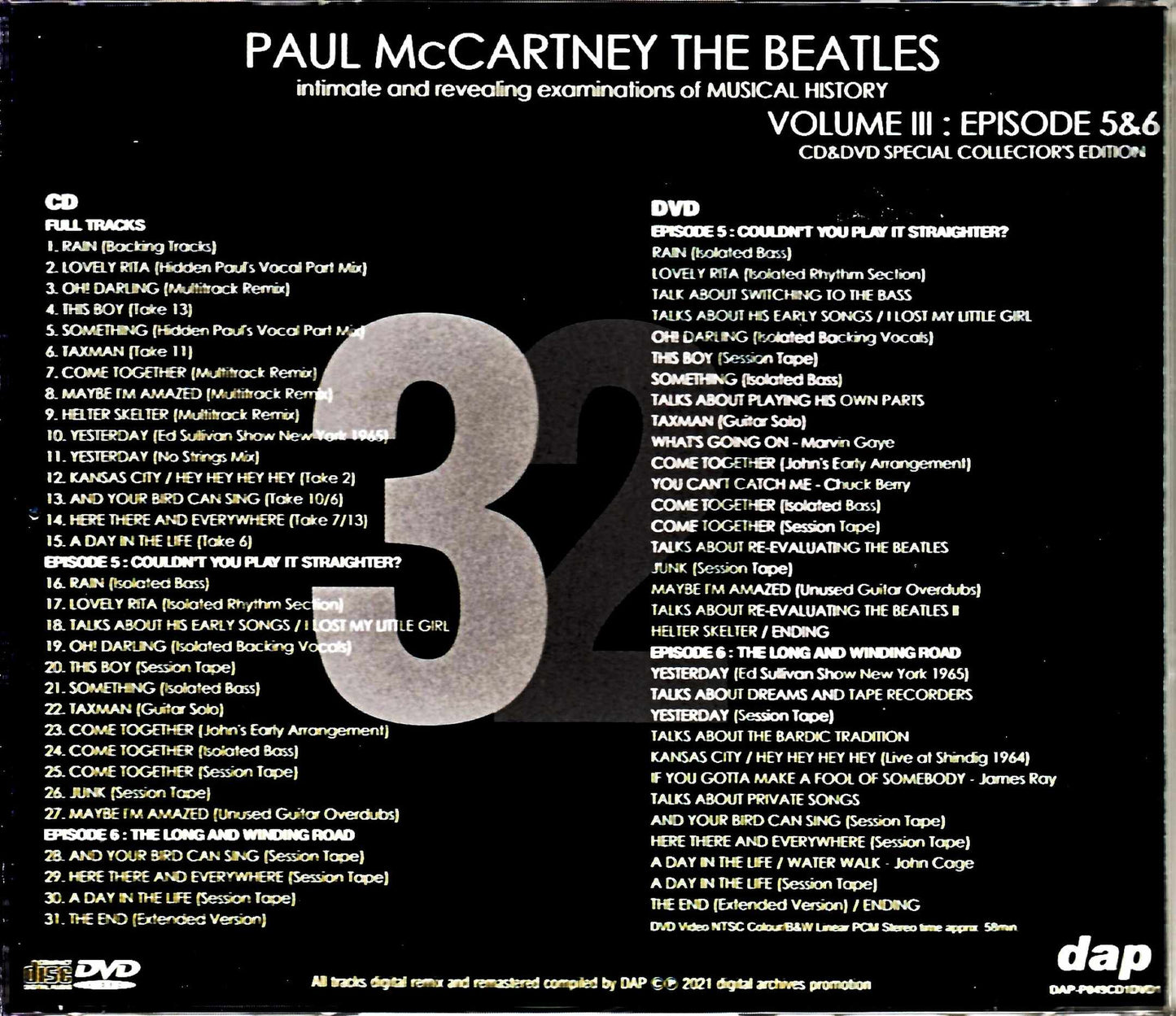 Paul McCartney Beatles/321 Intimate and Revealing of Music History Vol.3