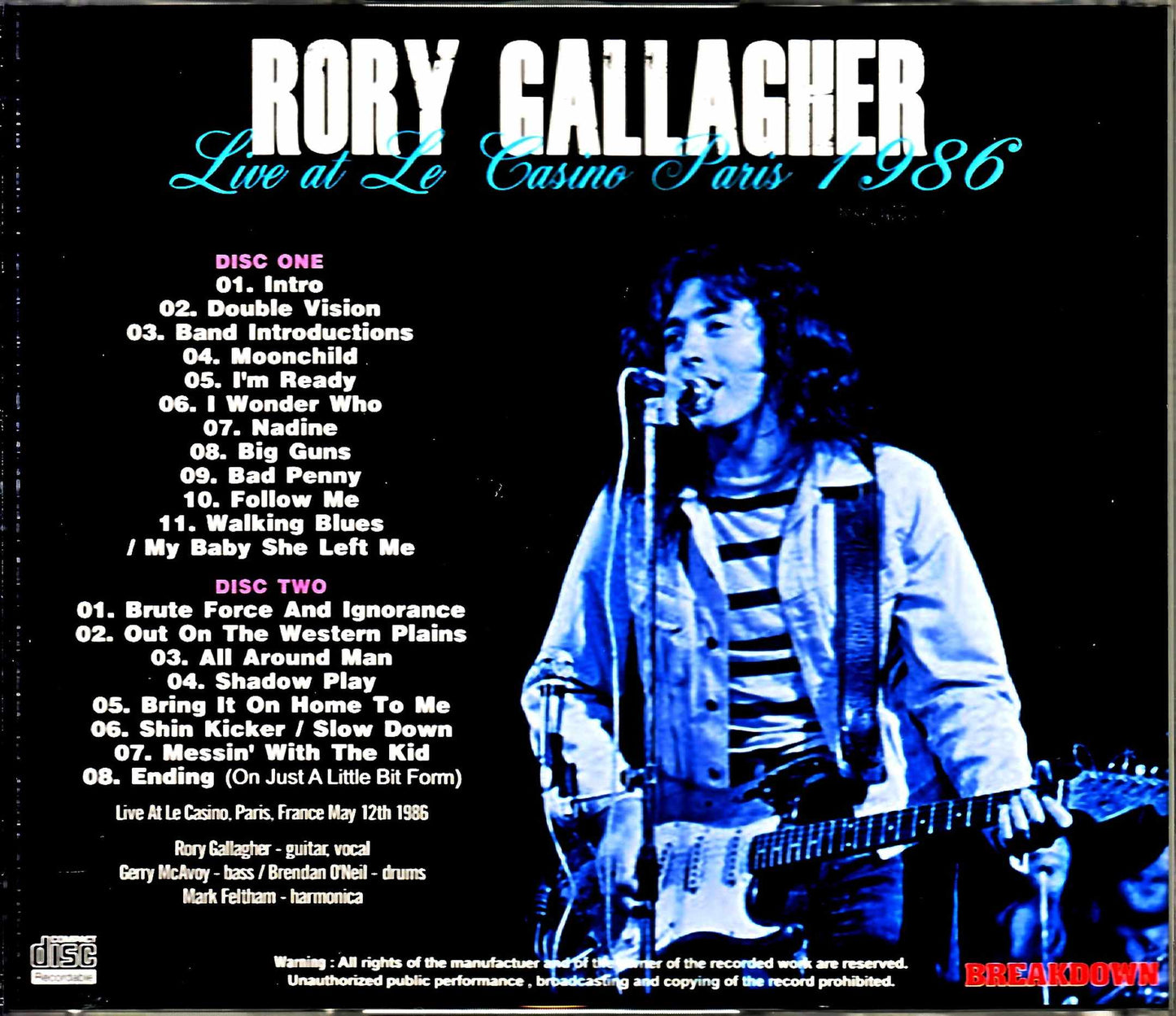 Rory Gallagher/France 1986