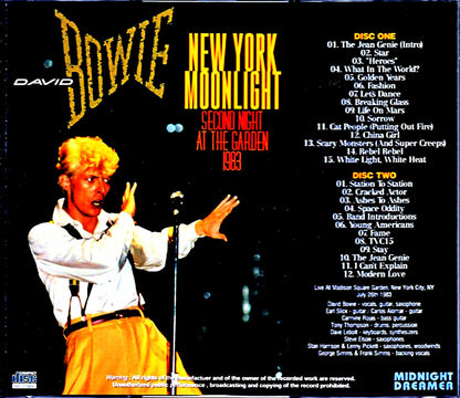 David Bowie/NY,USA 7.26.1983